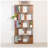 Modern 5-Tier Open Bookcase - Dark Oak MDF Vertical Storage Shelf for Living Room, Home Office & Bedroom Decor