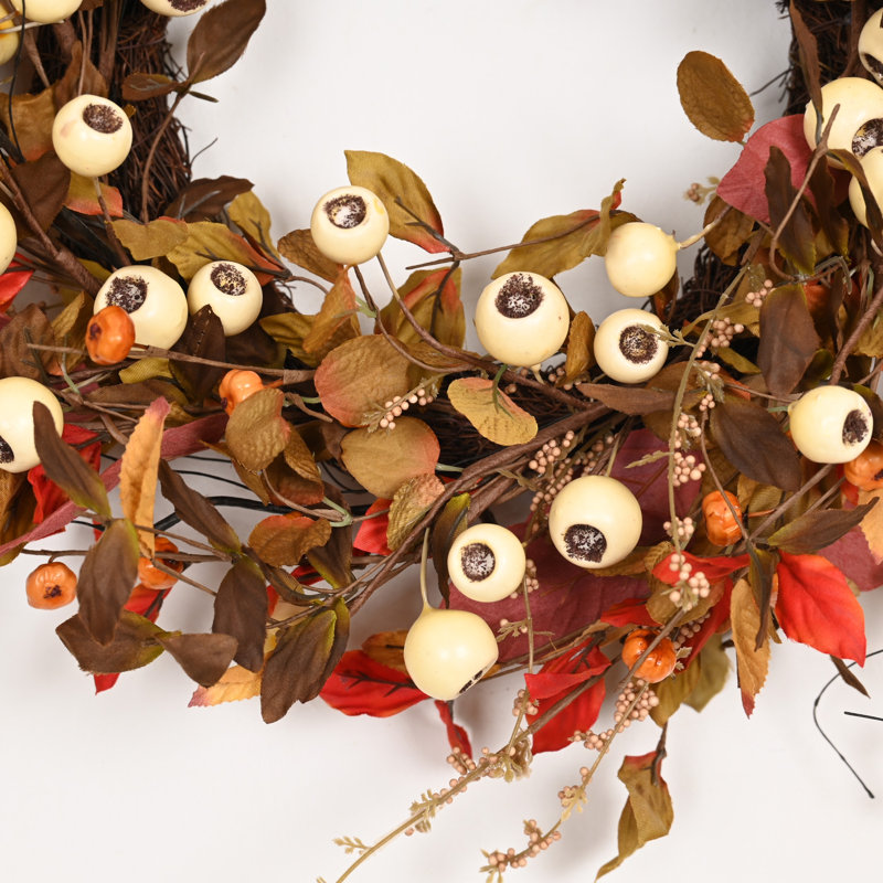 Couronne d'Halloween artificielle 20 po pour Noël