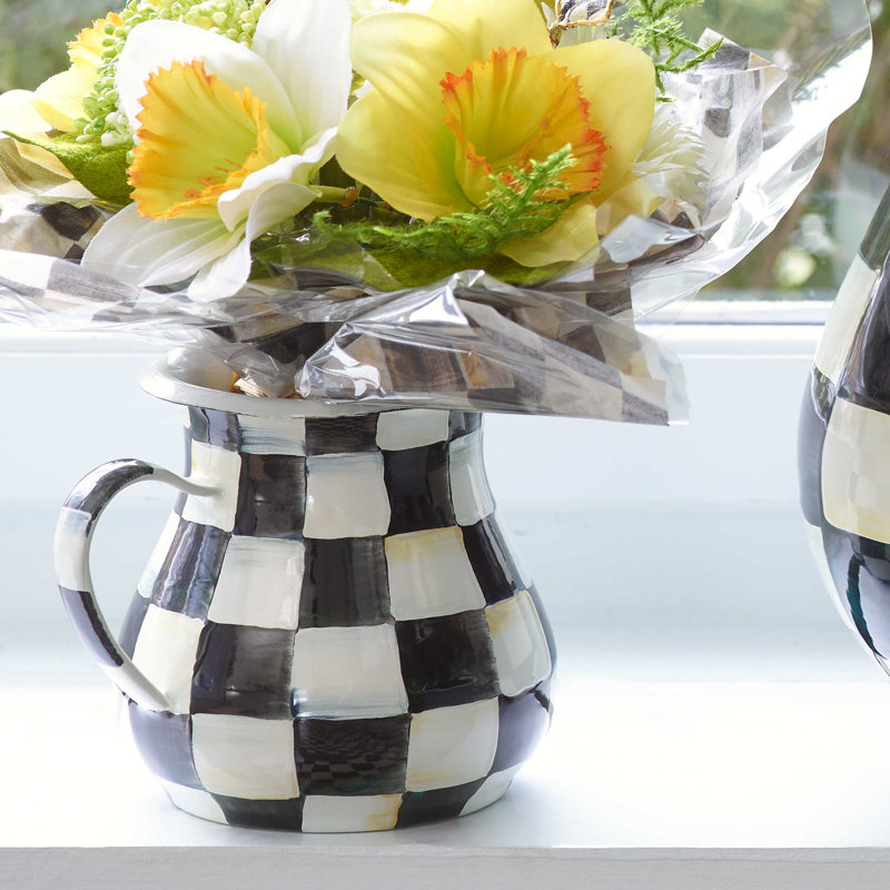 Courtly Check Creamer, Black/White