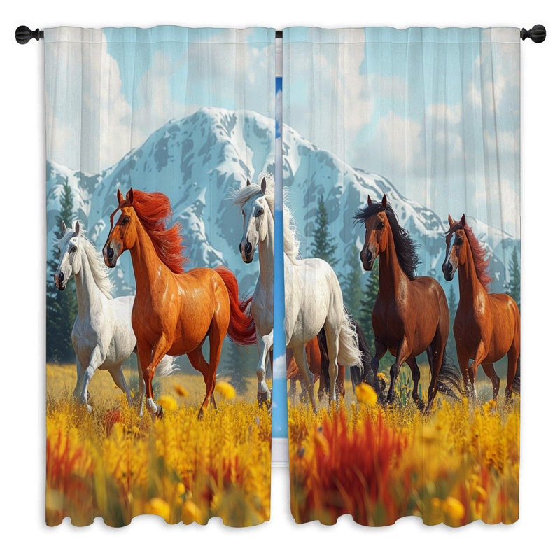 Paire de rideaux obscurcissant en polyester Marshae, L 40 po x L 82 po