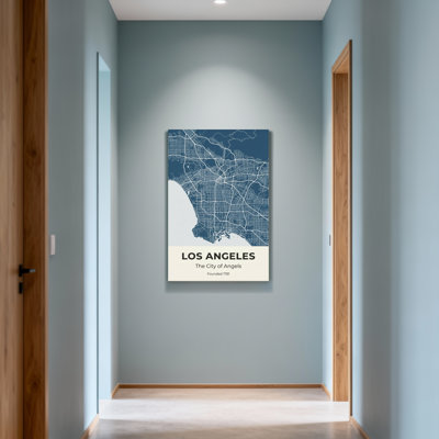 Scénario et paysages urbains, impression de carte de la ville de Los Angeles