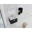 Meuble-lavabo mural avec lavabo en céramique et armoire latérale, portes à fermeture douce, armoire combinée-390183071