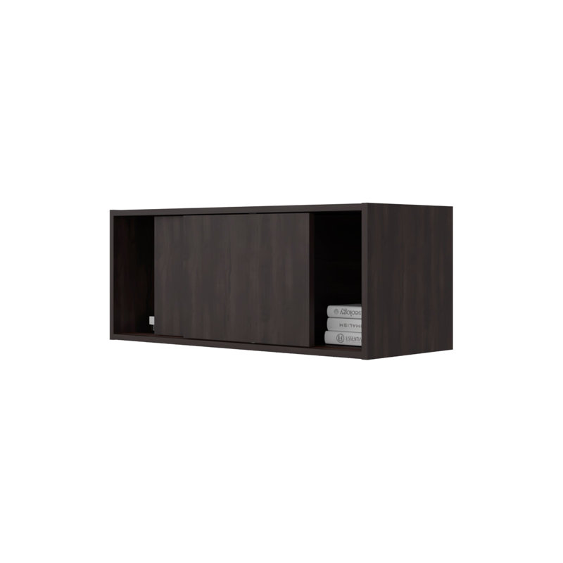 Stained Walnut Wall Storage Cabinet, Cabinet