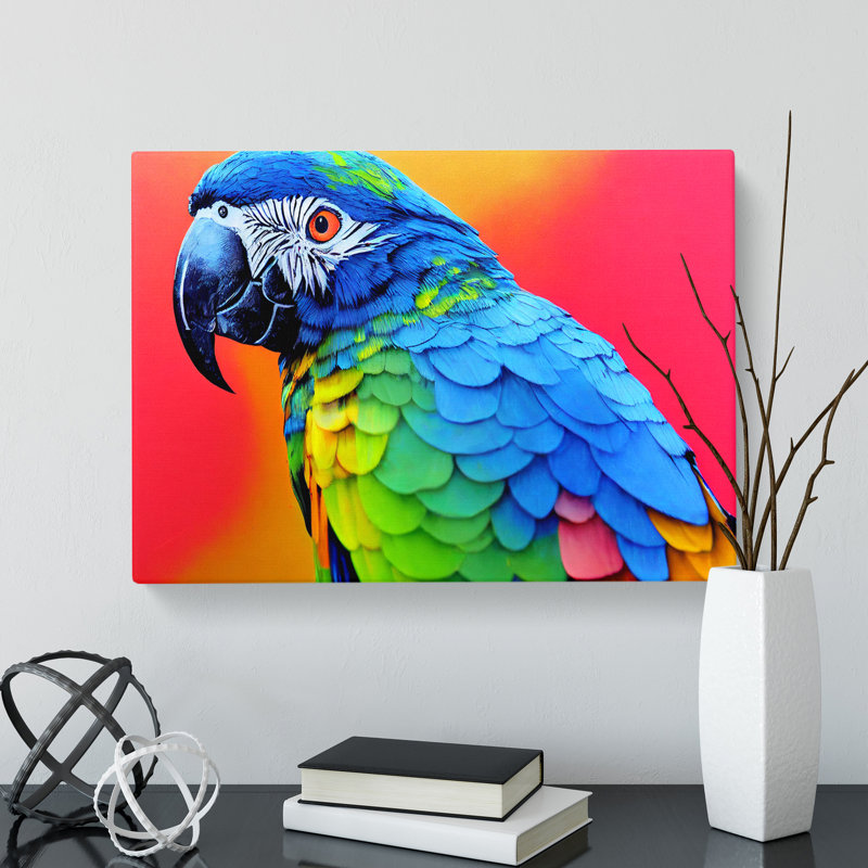 Painted Parrot Vol.1 - Wrapped Canvas, 40cm H x 60cm W x 3cm D