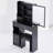 29.2" Small Space Left Drawer Desktop Vanity Table + Cushioned Stool, Extra Large Right Sliding Mirror, Multi Layer High Capacity Storage, Practical Fashionable Dresser-1283260445