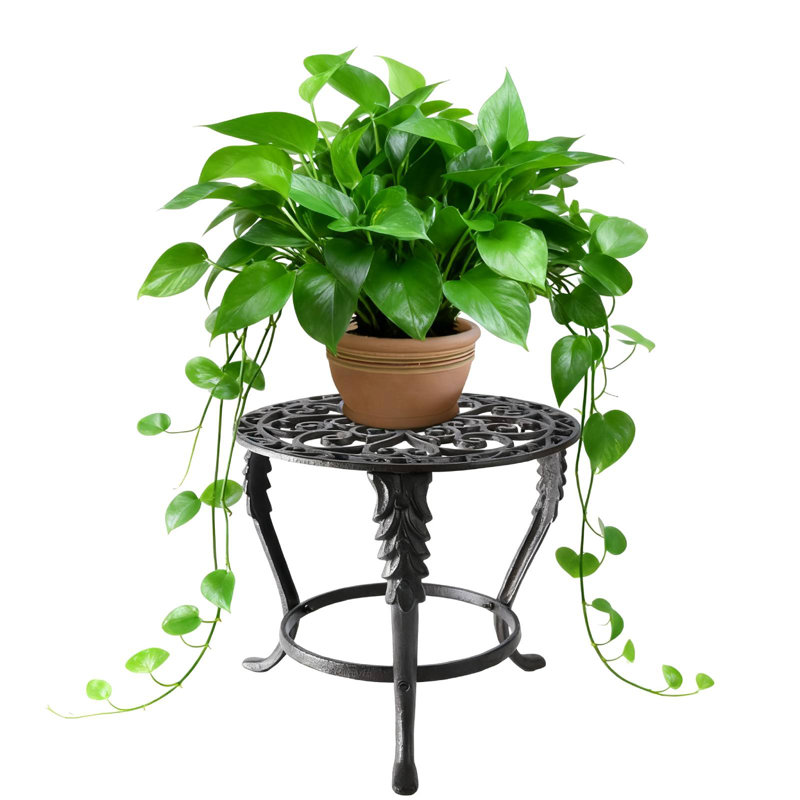 Plant Stand Indoor Outdoor Clearance Heavy Duty Cast Iron Plant Table For Patio & Garden, Tall Vintage Decorative Metal Plant Rack, Wrought Iron Flower Pot Holder For Home Garden Porch Yard
