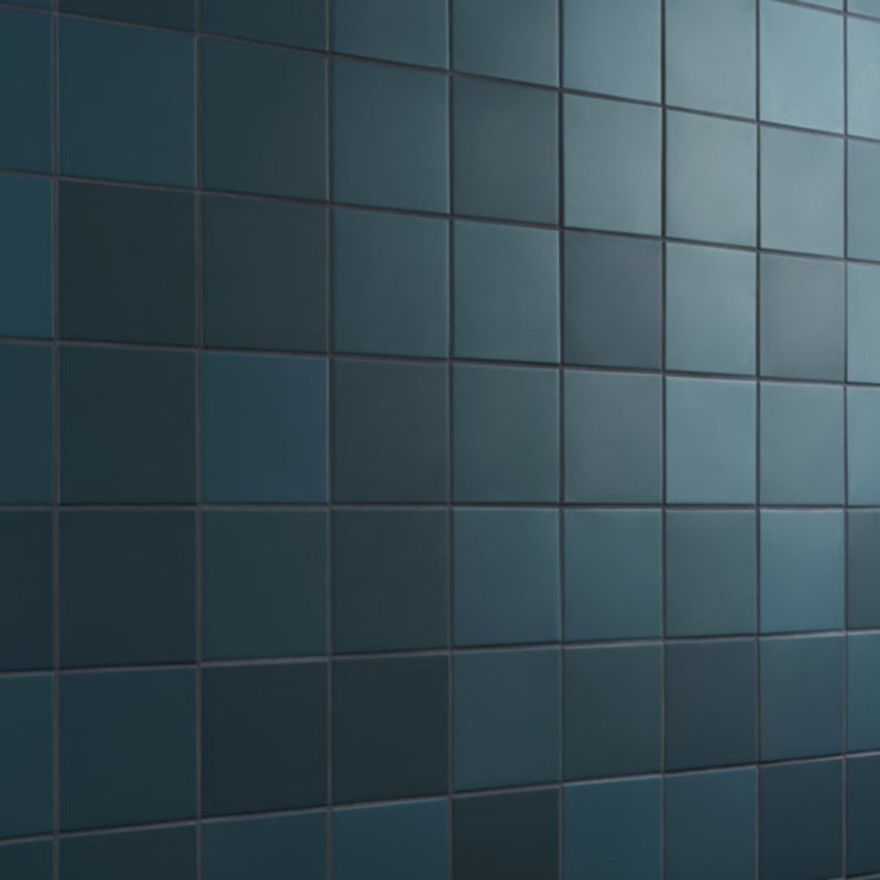 Born 5X5 Matte Porcelain Tile, Teal Blue