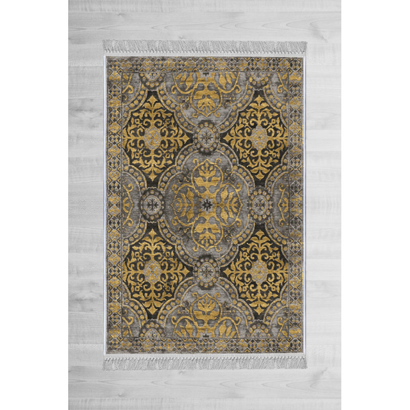 Luxurious Velvet Area Rug (4.6 x 7.2 ft), 100% Antibacterial Fabric, Non-Slip Cotton Backing, Pile Height: 0.4 in | Machine Washable, 3D Digital Print Design | Perfect for Living Room & Bedroom Decor, Soft & Durable