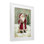 «Joyful Santa & Cuddling Reindeer», reproduction d'art sous verre encadrée par Diane Kater