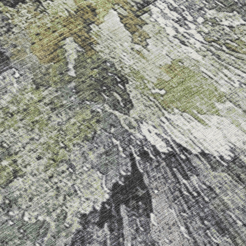 Machine Washable Indoor/Outdoor Pablo ACN2283 Abstract Rug, Rectangle 1'8" x 2'6"