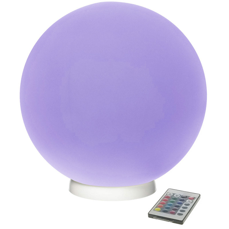 Beklabito Battery Powered Integrated LED Color Changing Outdoor Floating Light, 8" H x 8" W x 8" D