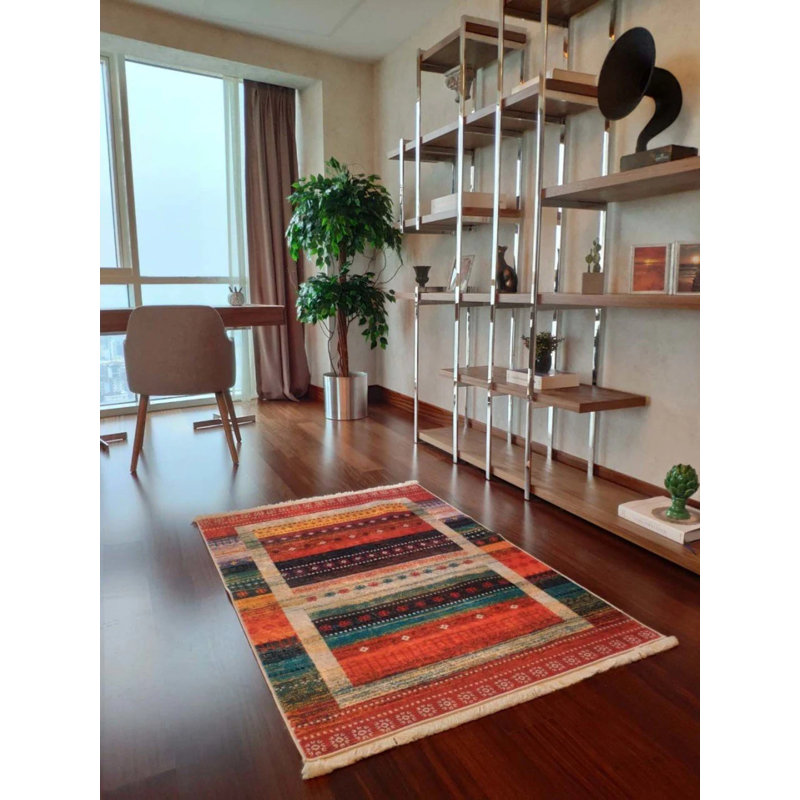 Lakeshea Performance Washable Moroccan Indoor / Outdoor Rug, Square 3'11"