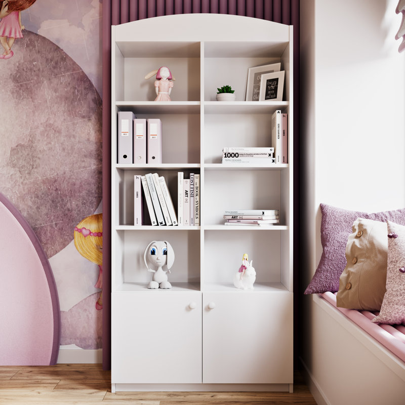 Cicero 186.20cm H X 90cm W No Subject Standard Kids Bookcase, White