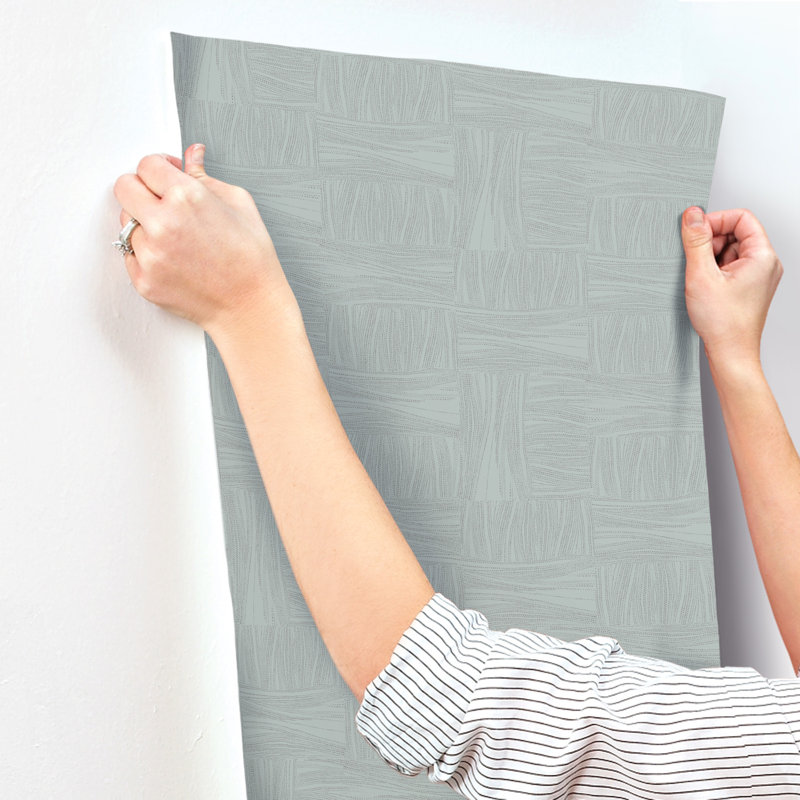 Apia Abstract Wallpaper Roll, Slate Blue