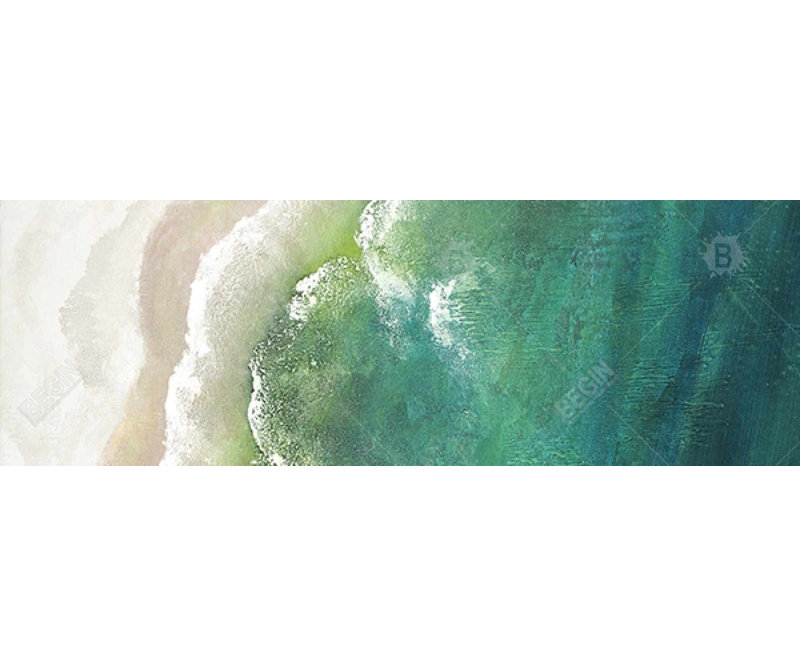 Turquoise Sea - Waves Turquoise Canvas for Home Decor