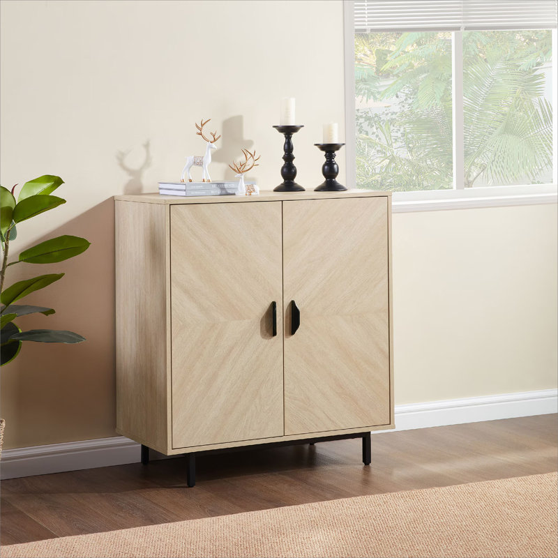 Armoire de rangement avec portes, armoire d'appoint moderne, buffets Decoratio grain de bois pour le salon, la cuisine, le vestibule