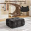 Upholstered Square Ottoman For Couch-2000530431