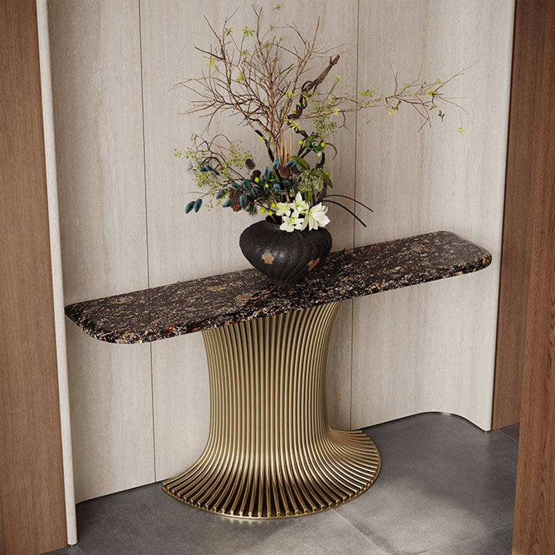 Console de hall d'entrée de luxe Italian Light, 33.5" H x 39.4" W x 13.8" D