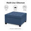 Tabouret de rangement multi-fonctions à coussins matelassés-2141696550