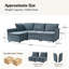 Talani Modern 4 Seater Slipcovered Corner Sofa with Hidden Storage-1997416280