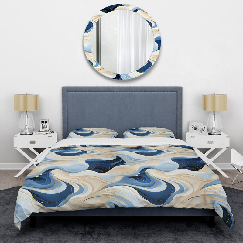 Literie Coastal Minimalisme, Housse de couette pour très grand lit et 2 très