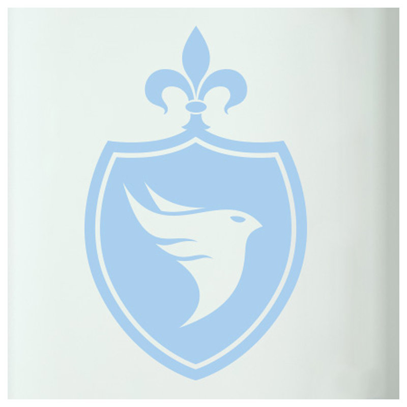 Animals Wall Decal, Light Blue