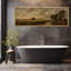«Rustic Countryside», campagne rétro, paysage de rivière, rétro, très grande œuvre d'art, art mural-100937118-111568124