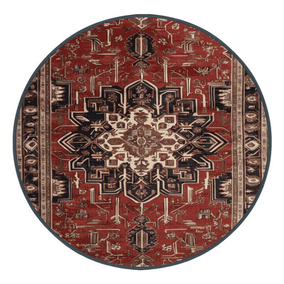 Machine Washable Persian Brown Area Rug