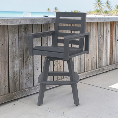 Tabouret de bar rotatif haut de gamme en PEHD Adirondack