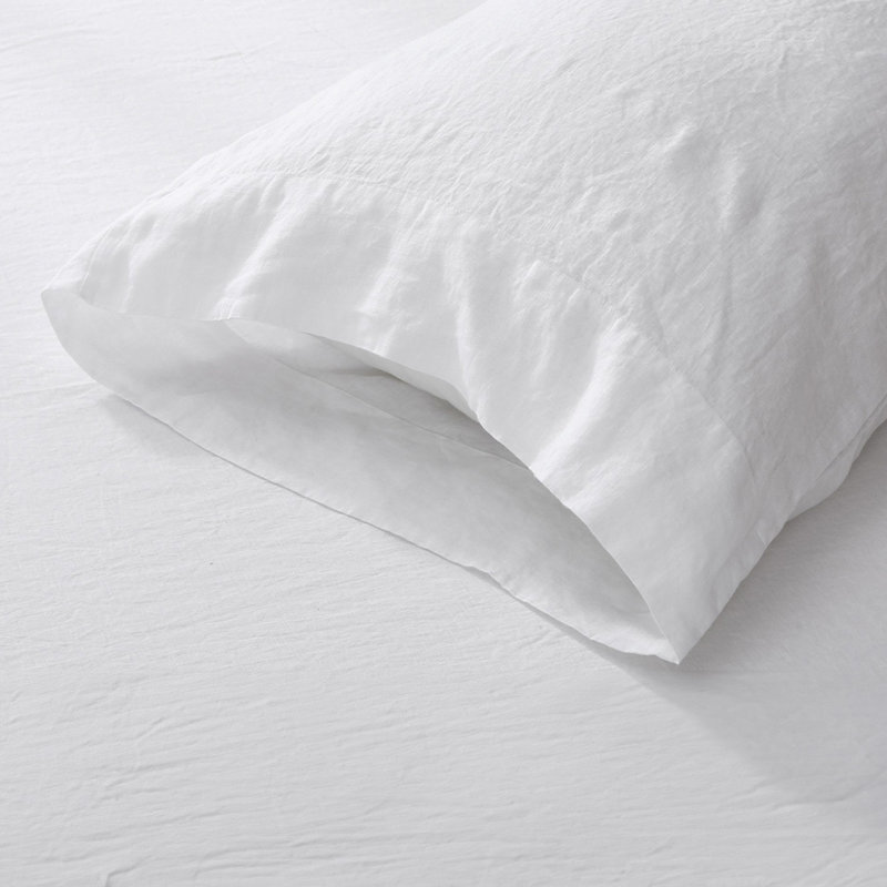 Ensemble de draps en lin blanc, King