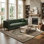 Canapé Chesterfield de 81 po en cuir de style Mid-Century à 3 places avec dossier capitonné 