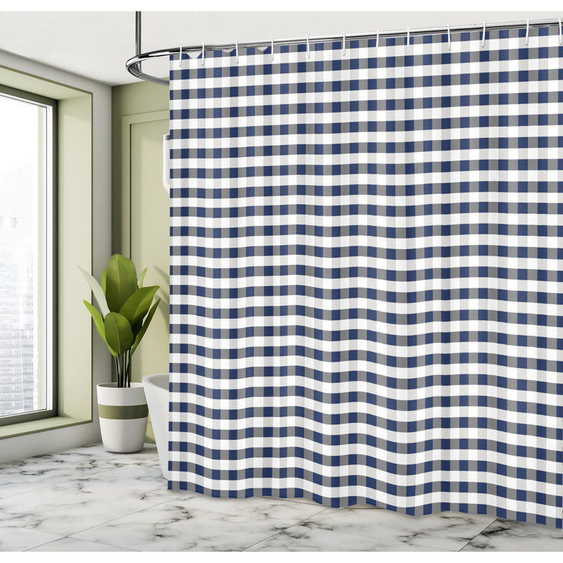 Ensemble de rideau de douche + crochets, H 84 po x l 69 po, Pétrole foncé