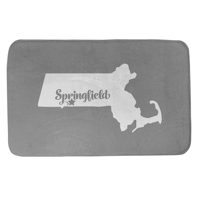 Tapis de salle de bain springfield massachusetts, l 17 po x L 21 po, Gris