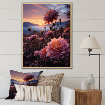 «Pink Wildflowers Fields Of Dreams» sur impression sur toile