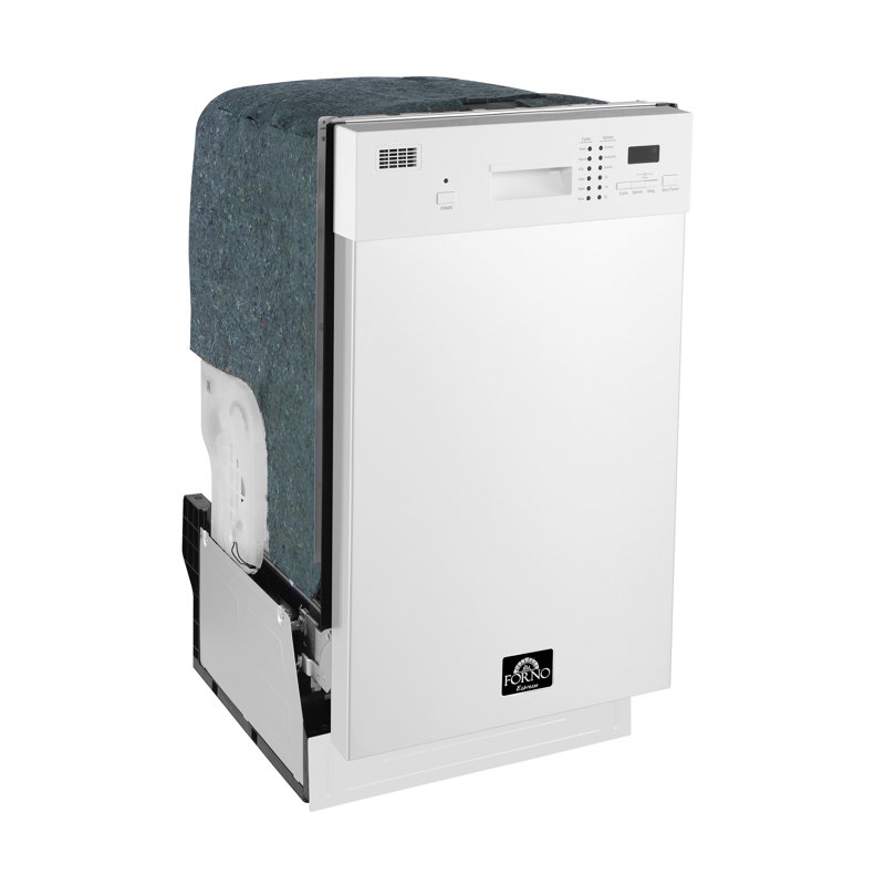 Polo 18" Dishwasher, Front Control, 8 Place Settings, ENERGY STAR Certified, 52 dBa, White