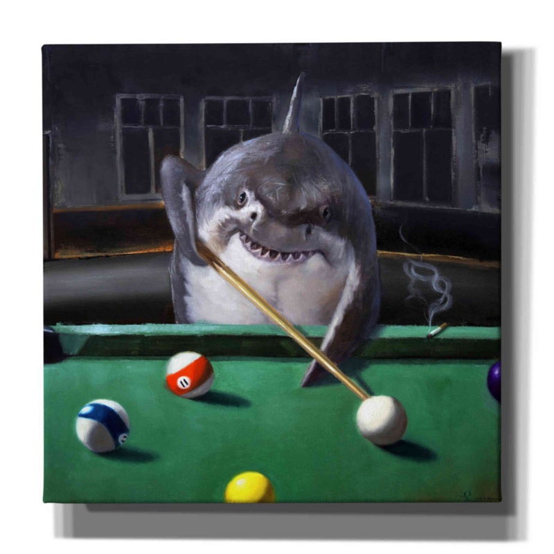 «Pool Shark» par Lucia Heffernan, reproduction sur toile tendue, H 12 po x l 12 po x P 0,75 po