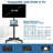 Rolling TV Stand Adjustable TV Trolley with Bracket and Tray for 23in-60in Plasma LCD LED Screen
