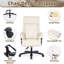 Fauteuil de direction en similicuir d'une capacité de 500 lb, chaises de bureau robustes et pivotantes avec dossier réglable et repose-pieds-455074609