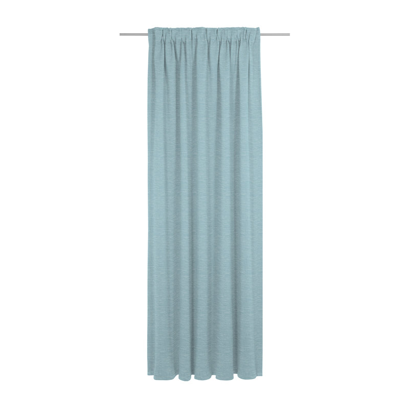 Polyacrylic Opaque Pinch Pleat Curtain Panel, Light blue, 132cm Width x 405cm Drop