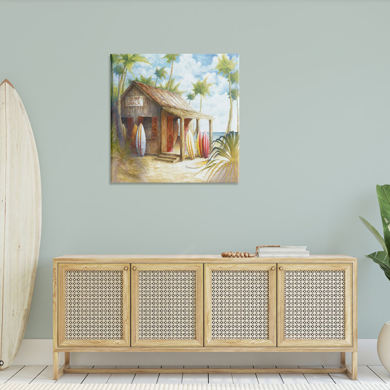 «Summer Surf Shack» sur toile, H 36 po x l 36 po