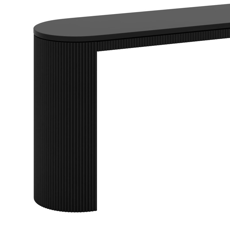 Console moderne avec plateau ovale, Noir