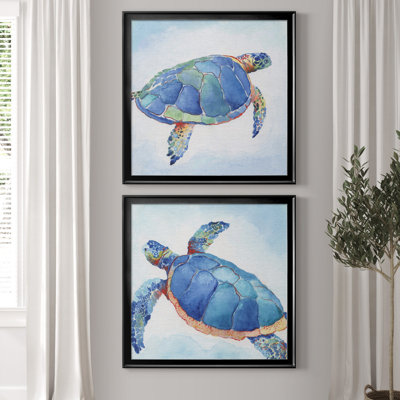 " Galapagos Sea Turtle I " 2 - Pieces