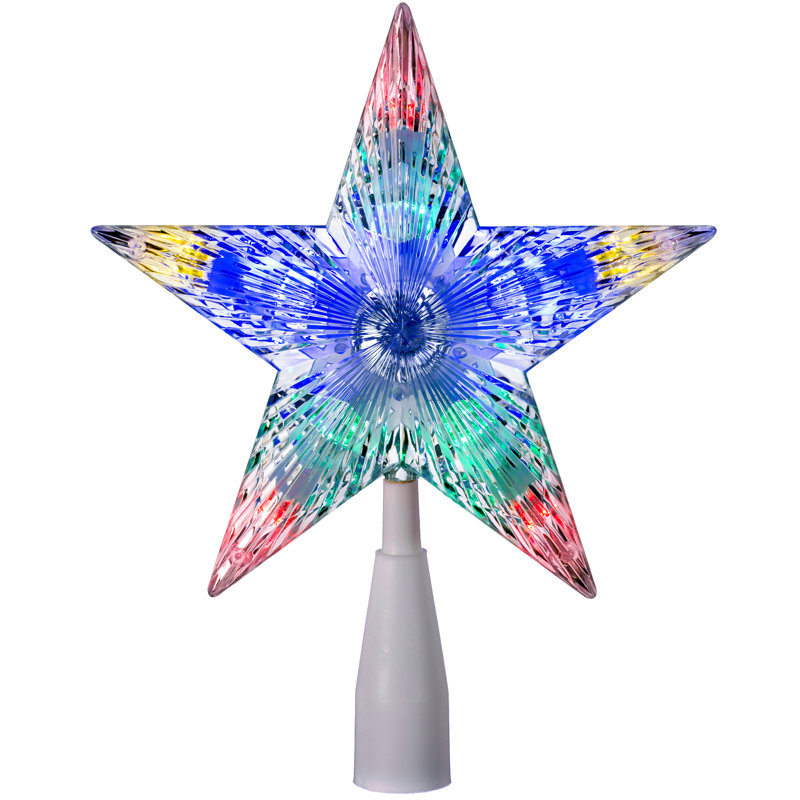 23cm Metal Astrology & Stars Lighted Tree Topper