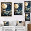 Strathallan bleu sarcelle corail océan Rhapsody, reproduction d'art sur toile-1125605110-1125605111
