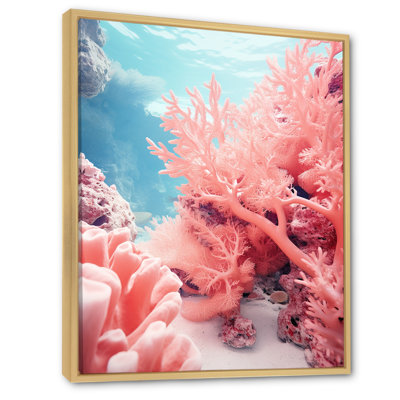 «Pink Coral And Anemones Dance I», reproduction sur toile