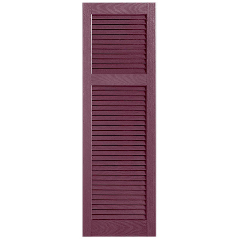 Paire de volets à persienne droite, 15 po, 44 po, Bordeaux