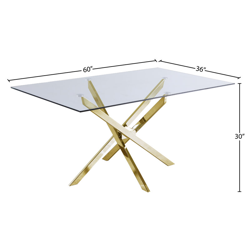 Xander 60'' Dining Table, Gold