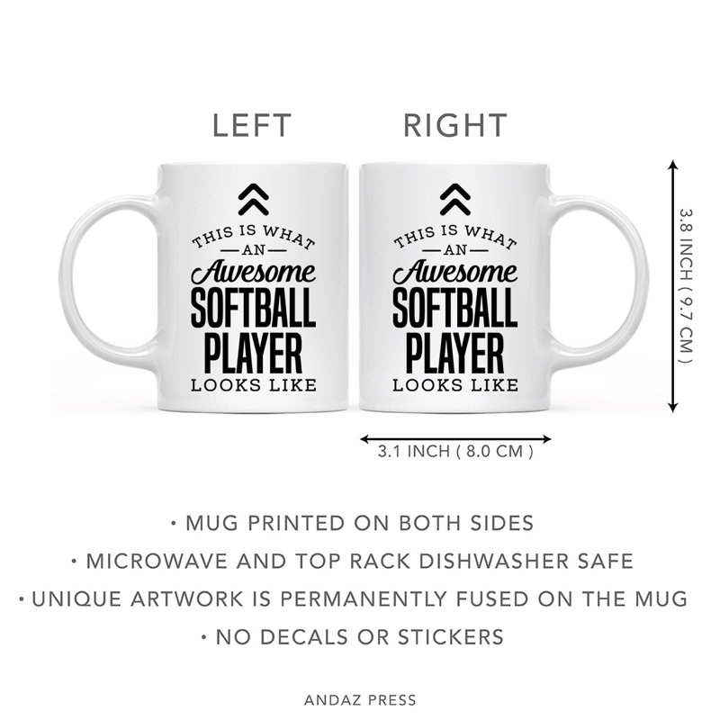 Tasse à thé en céramique, This Is What Awesome, Apparence de joueur de softball