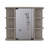 Milan Medicine Cabinet, Six External Shelves Mirror, Three Internal Shelves -Light Gray-1039283125