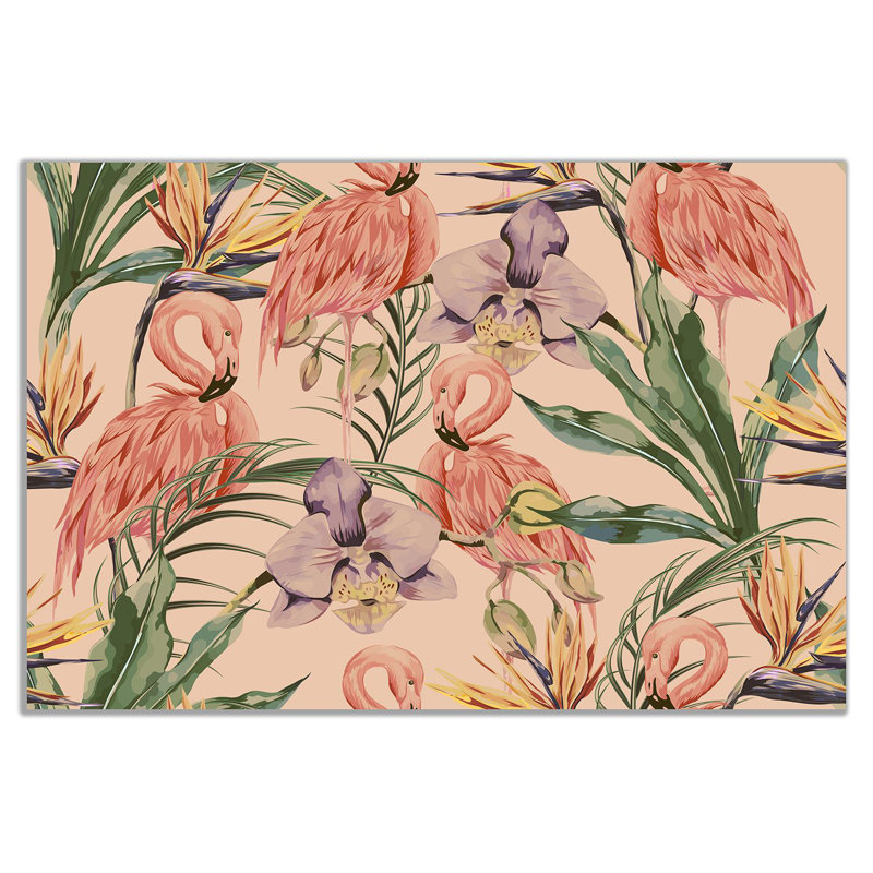 Exotic Botanical Jungle - Wrapped Canvas Print, 20cm H x 31cm W